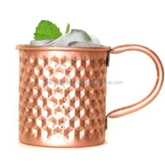 Metal Brass & Copper Drinkware Moscow Mule Mug New Design Decorative Footed Copper Mug