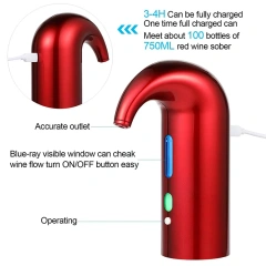 Multi-Smart Wine Aerator Dispenser Rechargeable Wine Decanter