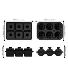 New Style Silicone Ice Ball Mold Silicone Ice Tray  Beautiful rhomboid Shaped Ball cube Ice Maker Mold