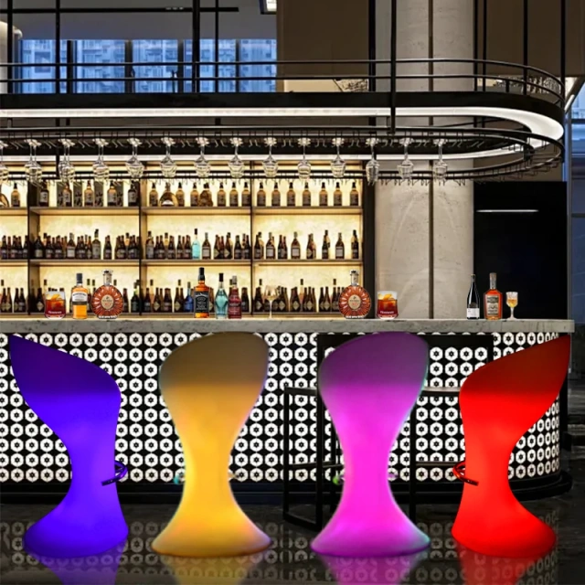 16 colors changing outdoor waterproof led illuminated bar stool bar furniture bar chair for event party club