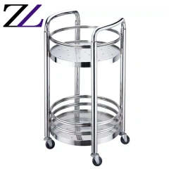 Beauty dining room hand luxury wood gold food tea cake dessert sweet service cart trolley for 3 tier bar hotel wooden trolley