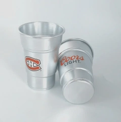 2021 new Aluminum Mug Cup wholesale 500ml single wall stackable aluminum beer cups cold drinking water bottles beer aluminum mug