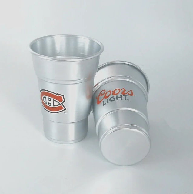 2021 new Aluminum Mug Cup wholesale 500ml single wall stackable aluminum beer cups cold drinking water bottles beer aluminum mug