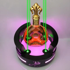 Acrylic And Metal LED Liquor Colorful Light 3 Tier Bar Bottle Display Shelf with Plug and Remote Control