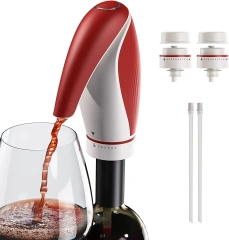 Wine Lovers Mini Automatic Cork Screw Wine Bottle Decanter Dispenser Gift Set Pourer Electric Wine Aerator