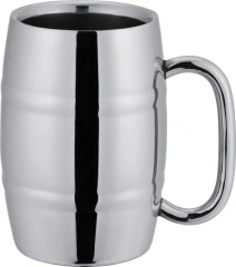 18oz, 16oz, 14oz, 8oz Hot Selling Stainless steel beer mugs metal polished wine barrel