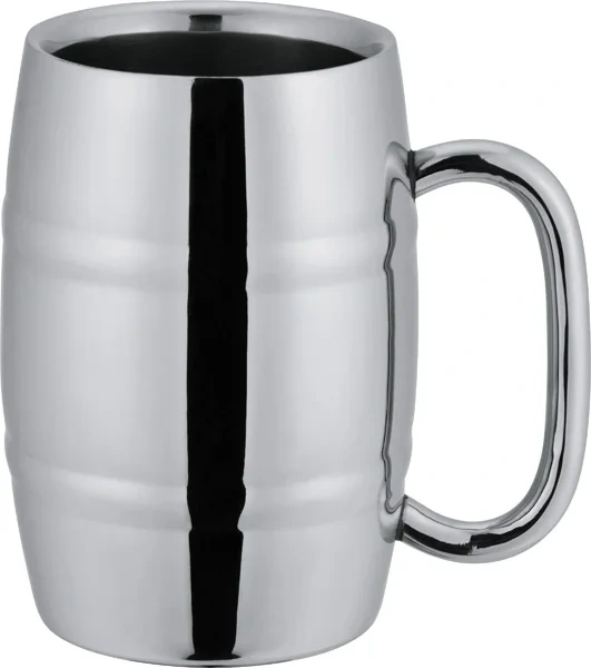 18oz, 16oz, 14oz, 8oz Hot Selling Stainless steel beer mugs metal polished wine barrel