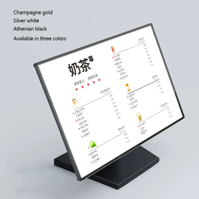 Outdoor LED Light Box Billboard Luminous Menu Display Board for Milk Tea Shop Bar & Restaurant Custom Design Price List Display