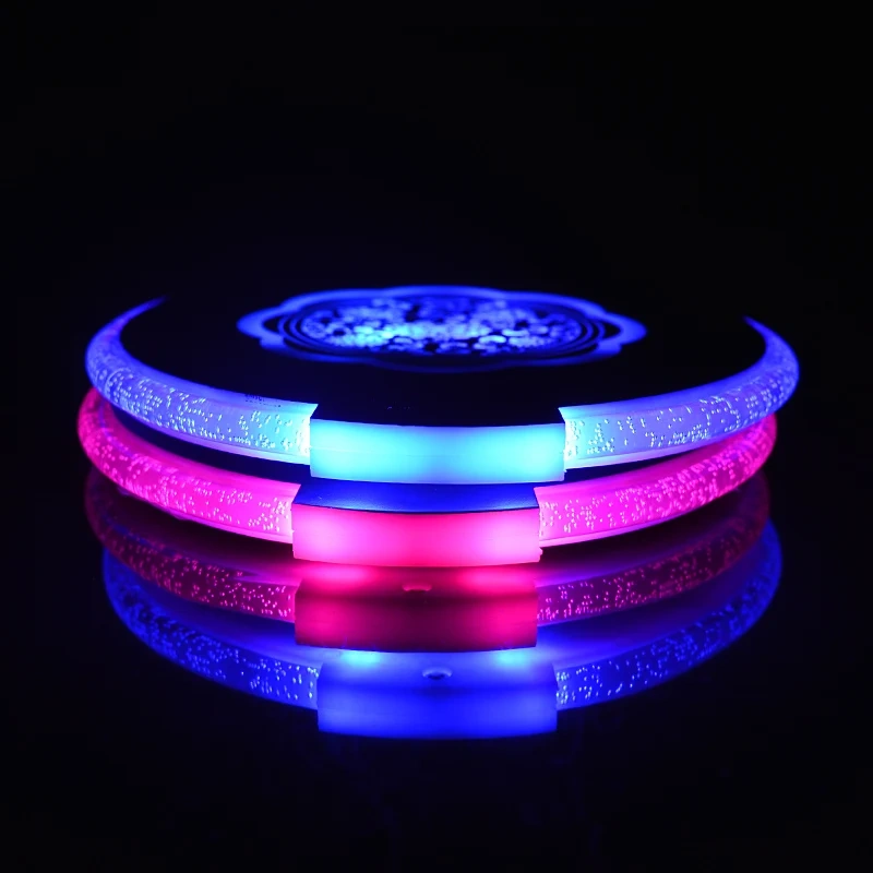 custom disposable bar plastic acrylic wine bottle glass led light up drink coasters for drink