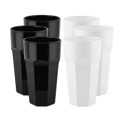 Hot Sale 12oz 350ml Food Grade Clear Plastic Beer Glasses Beer Tumbler Water Cup for Bar and Home