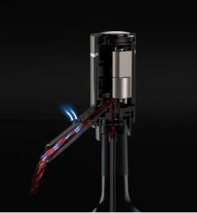 Portable Retractable Tube Stainless Steel One Touch Automatic Smart Decanter Dispenser Electric Wine Aerator Pourer