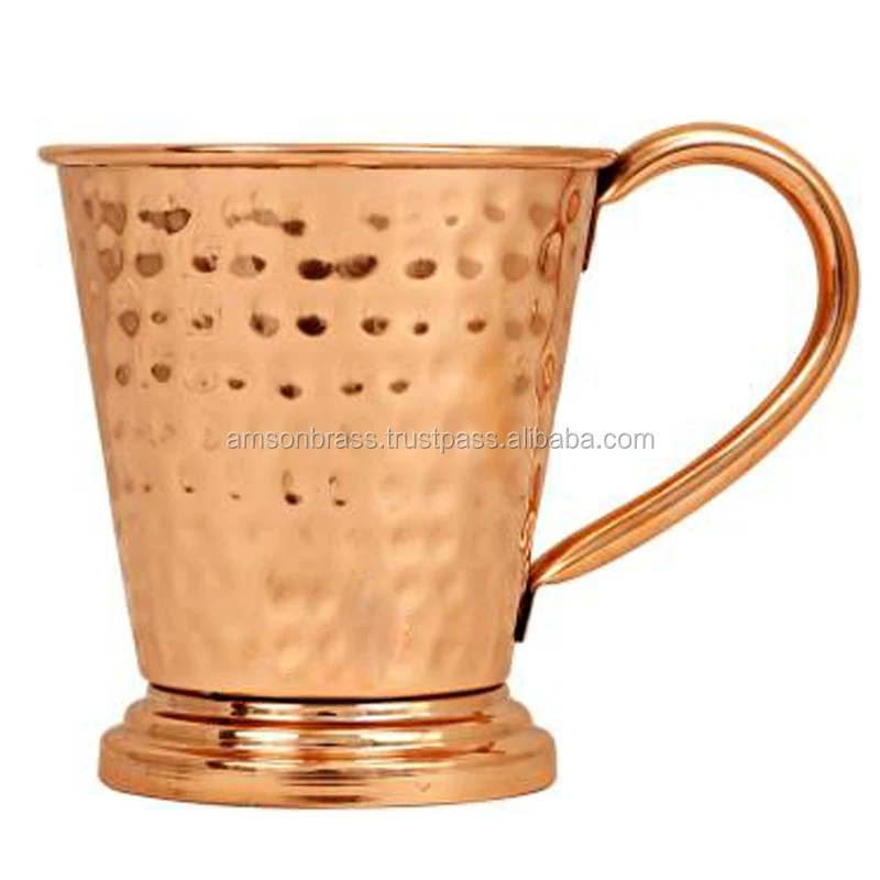 Metal Brass & Copper Drinkware Moscow Mule Mug New Design Decorative Footed Copper Mug