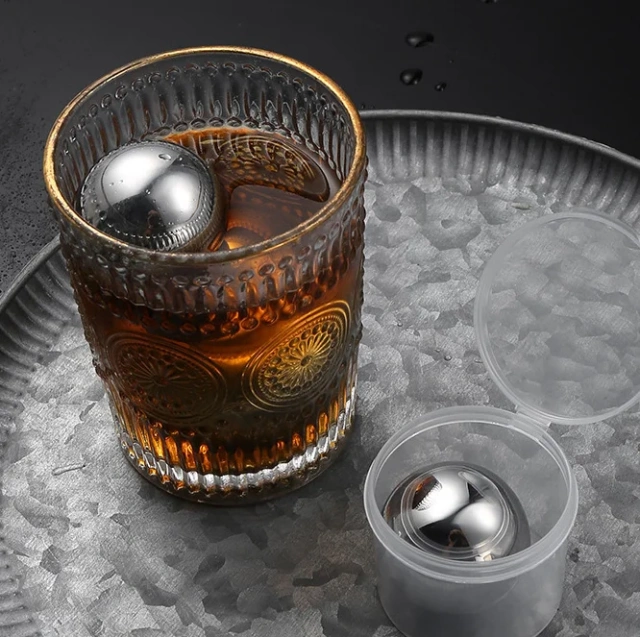 Stainless Steel 304 Ice Ball Metal Whiskey Cooling Chilling Stones Beverage Cooling Stones