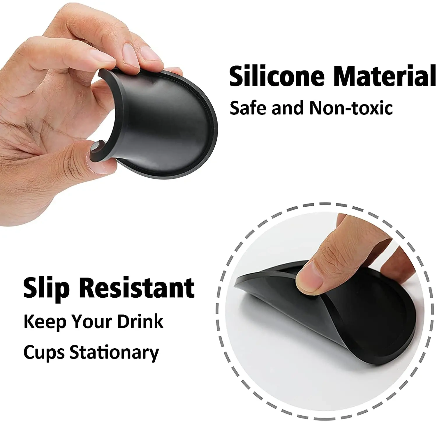 set of 8 table beverage mug silicone drink coaster for any table use