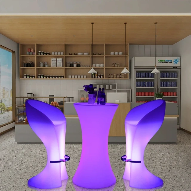 16 colors changing outdoor waterproof led illuminated bar stool bar furniture bar chair for event party club