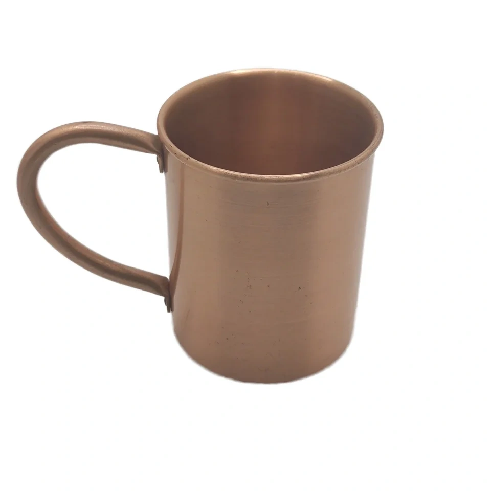 Classic 400ML Beer Glasses Pure Copper Cup with Tubular Handle 304 Stainless Steel for Bars and Restaurants