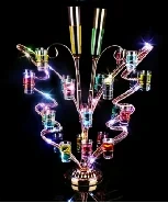 rechargeable plastic acrylic night club bar Display Stand Wine Rack Shot Glass Tray Multi-color Led Bottle Tray For Nightclub