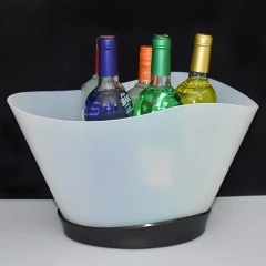Waterproof luminous plastic LED ice bucket champagne ice bottle service tray for night club party events wedding