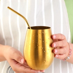 Titanium Colorful Rose Gold Stainless Steel 304 Beer Cups High Grade Metal  Beer Mugs Bar