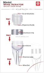 Bar Accessory Plastic Material Wine Decanter Aluminium Alloy Wine Aerator Pourer