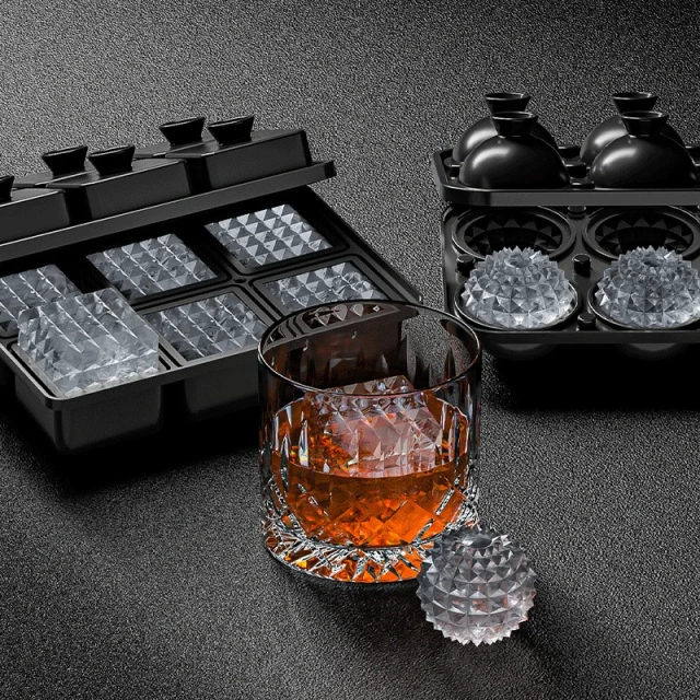 New Style Silicone Ice Ball Mold Silicone Ice Tray  Beautiful rhomboid Shaped Ball cube Ice Maker Mold