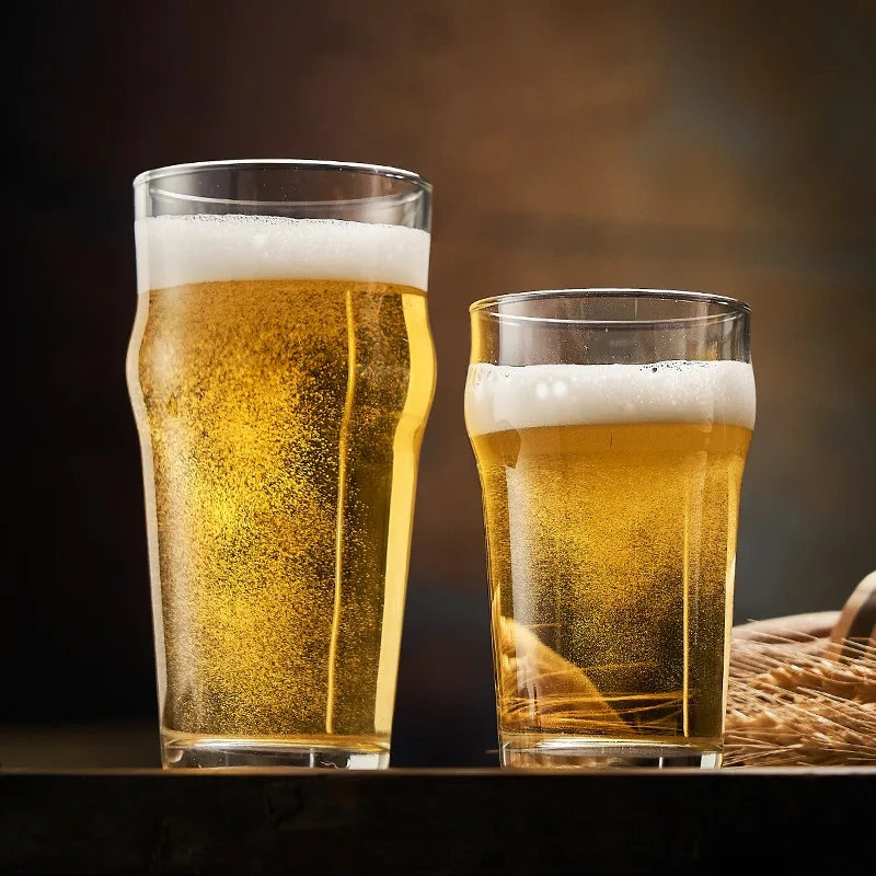 wholesale 570ml Home Easy Stacking Drinking Glasses British Pub Pilsner Pint Beer Glasses Pub Drinking Grant Pint Oversize Beer