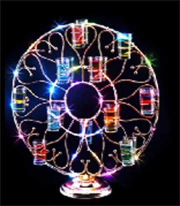 rechargeable plastic acrylic night club bar Display Stand Wine Rack Shot Glass Tray Multi-color Led Bottle Tray For Nightclub