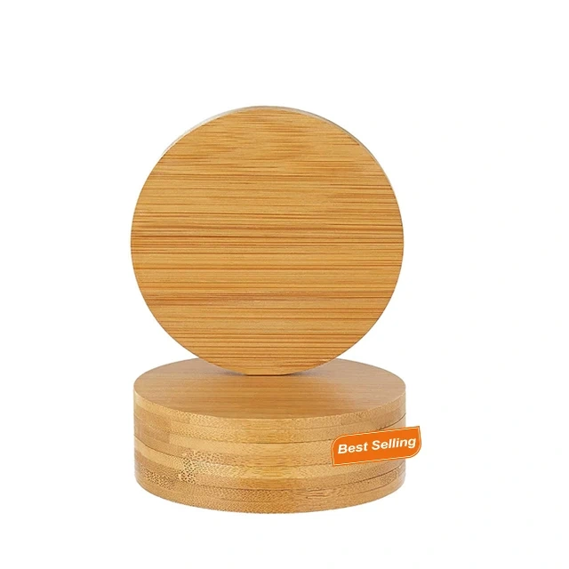 Natural Bamboo Coasters Coffee Cup Mats For Hot Food Or Drinks For Home Office Desk Bar Wooden Table Coffee Table