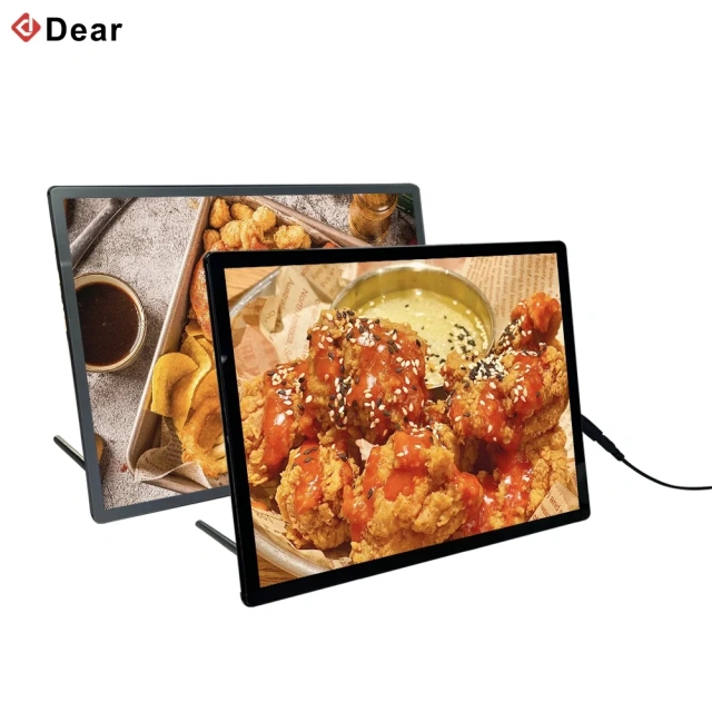Hot Sale Led Luminous Menu Display Card Restaurant Menu Board Seated Table Top Bar Ultra Thin Menu Poster Light Box
