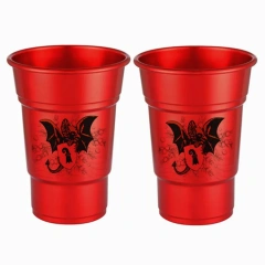 2021 new Aluminum Mug Cup wholesale 500ml single wall stackable aluminum beer cups cold drinking water bottles beer aluminum mug