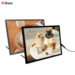 Hot Sale Led Luminous Menu Display Card Restaurant Menu Board Seated Table Top Bar Ultra Thin Menu Poster Light Box