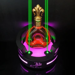 Acrylic And Metal LED Liquor Colorful Light 3 Tier Bar Bottle Display Shelf with Plug and Remote Control