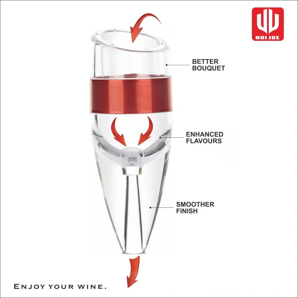 Bar Accessory Plastic Material Wine Decanter Aluminium Alloy Wine Aerator Pourer