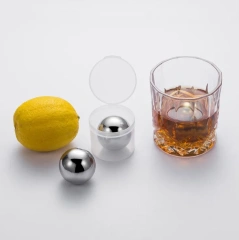 Wine Chiller Stainless Steel Whiskey Ice Ball 38mm Golden Ice Cubes Bar Accessories Custom Ice Cube Balls
