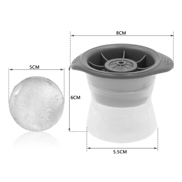 6 cm Big Size Round Ice Cube Tray Makers Home and Bar Party Kitchen Whiskey Cocktail DIY Ice Cream From Ball Ice Molds Sphere