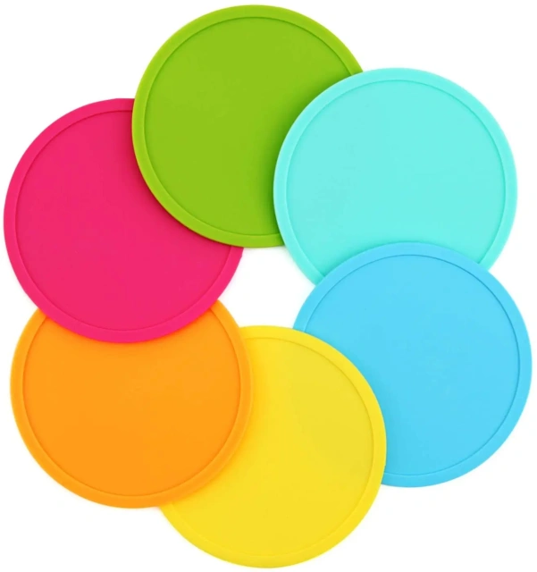 set of 8 table beverage mug silicone drink coaster for any table use