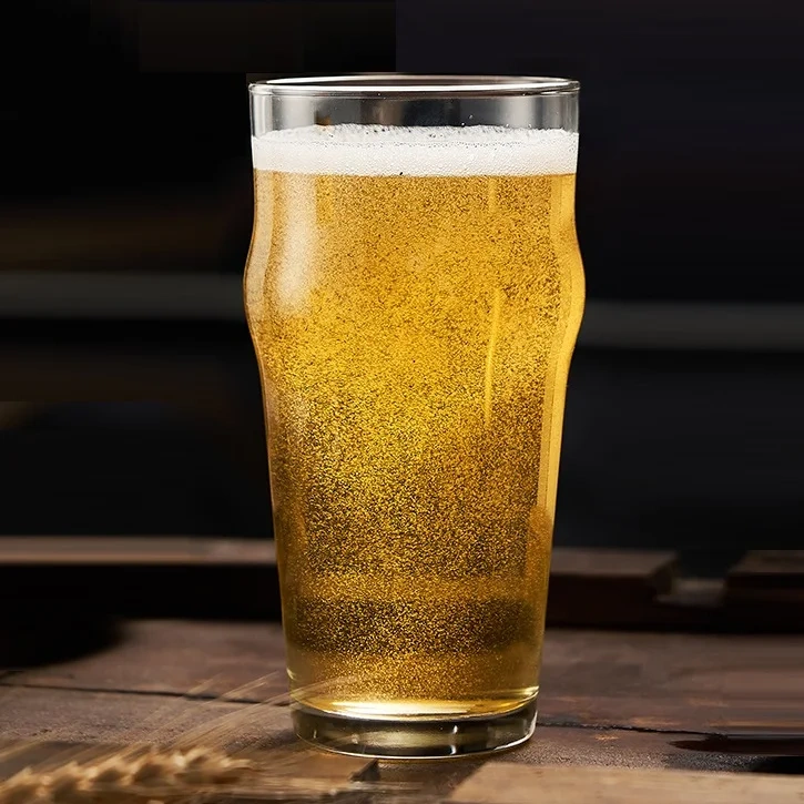 wholesale 570ml Home Easy Stacking Drinking Glasses British Pub Pilsner Pint Beer Glasses Pub Drinking Grant Pint Oversize Beer