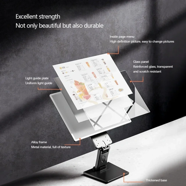 Outdoor LED Light Box Billboard Luminous Menu Display Board for Milk Tea Shop Bar & Restaurant Custom Design Price List Display