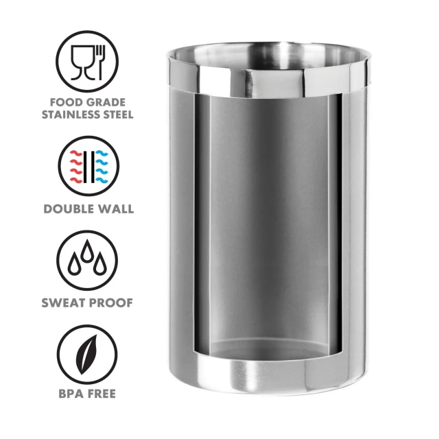 High Quality Stainless Steel Ice Bucket Double Walled Wine Chiller Wine Cooler Champagne Bucket