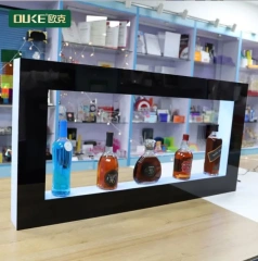 Custom acrylic LED wine display rack wall-mounted Bar LED colored wine rack