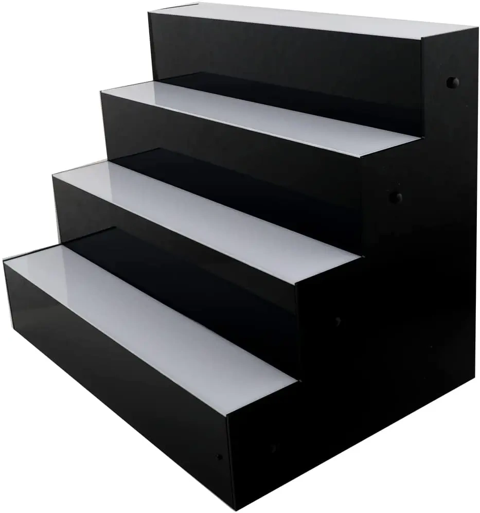 Yageli Led Acrylic wall Mounted Wine Racks 4 Ft LED Lighted Liquor Bottle Display Shelf  LED Bar beer Shelves for Liquor