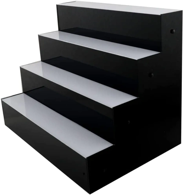 Yageli Led Acrylic wall Mounted Wine Racks 4 Ft LED Lighted Liquor Bottle Display Shelf  LED Bar beer Shelves for Liquor