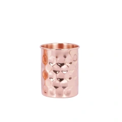 Copper Cup Hot Selling Classical Pure Moscow Hammered Cooper Mule Mug Copper Water Glass For Drinking