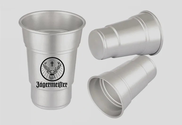 2021 new Aluminum Mug Cup wholesale 500ml single wall stackable aluminum beer cups cold drinking water bottles beer aluminum mug