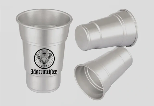 2021 new Aluminum Mug Cup wholesale 500ml single wall stackable aluminum beer cups cold drinking water bottles beer aluminum mug