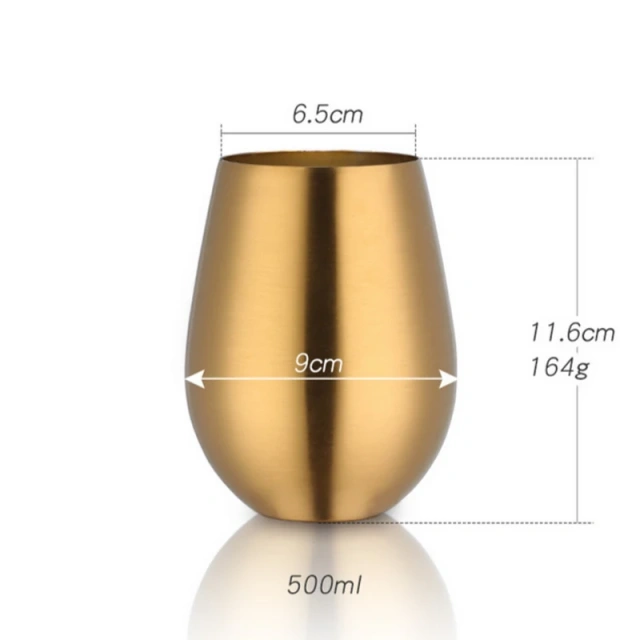 Titanium Colorful Rose Gold Stainless Steel 304 Beer Cups High Grade Metal  Beer Mugs Bar
