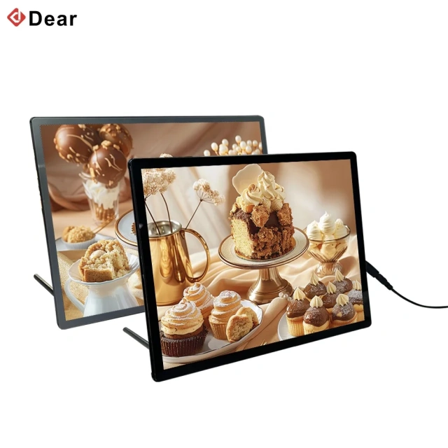 Hot Sale Led Luminous Menu Display Card Restaurant Menu Board Seated Table Top Bar Ultra Thin Menu Poster Light Box