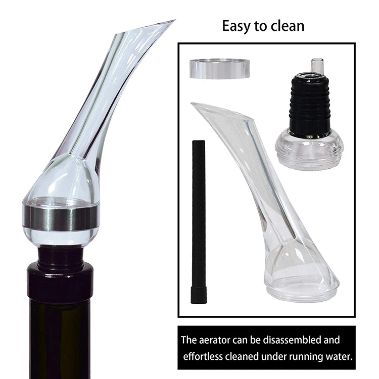 HUIJUE Factory Essential Wine Aerator Pourer Parrot Wine Aerating Pourer