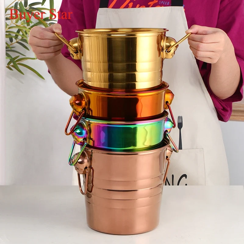 Buyer Star Stainless Steel Ice Bucket Red Wine Champagne Barrel Bar Ktv Ice Bucket Beer Champagne Bucket