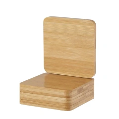 Natural Bamboo Coasters Coffee Cup Mats For Hot Food Or Drinks For Home Office Desk Bar Wooden Table Coffee Table